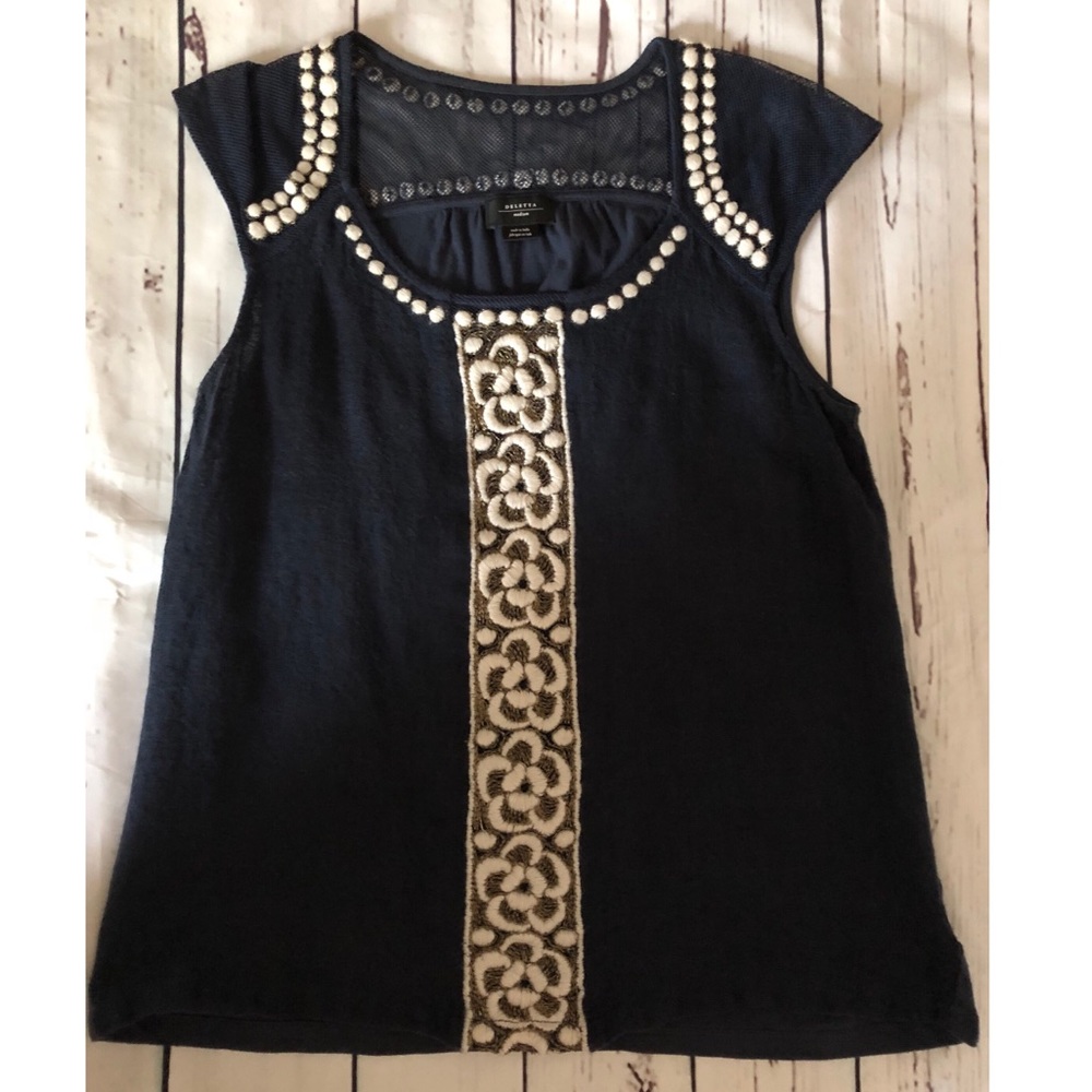 Deletta - Anthropologie M Sleeveless Top EUC